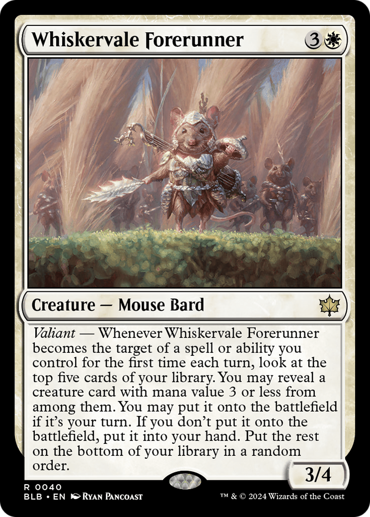 Whiskervale Forerunner [Bloomburrow] MTG Single Magic: The Gathering    | Red Claw Gaming