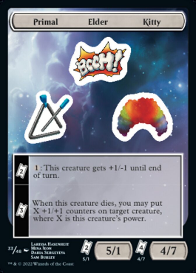 Primal Elder Kitty [Unfinity Stickers] MTG Single Magic: The Gathering    | Red Claw Gaming