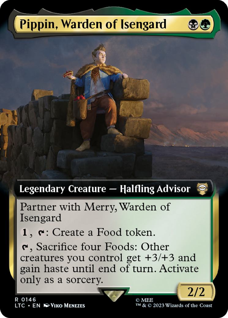 Pippin, Warden of Isengard (Extended Art) [The Lord of the Rings: Tales of Middle-Earth Commander] MTG Single Magic: The Gathering    | Red Claw Gaming