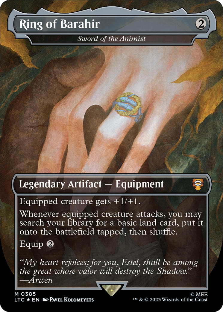 Ring of Barahir - Sword of the Animist (Surge Foil Realms and Relics) [The Lord of the Rings: Tales of Middle-Earth Commander] MTG Single Magic: The Gathering    | Red Claw Gaming