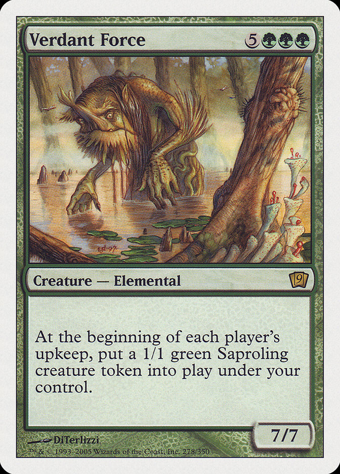 Verdant Force (9th Edition) [Oversize Cards] MTG Single Magic: The Gathering    | Red Claw Gaming