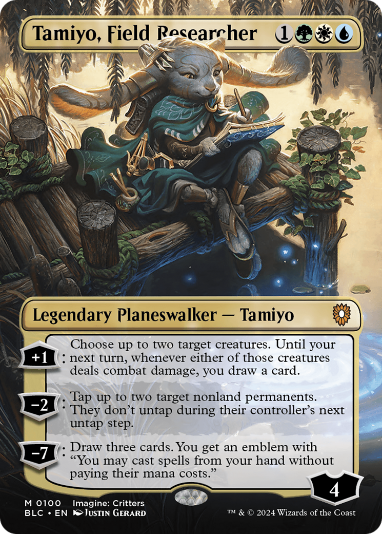 Tamiyo, Field Researcher (Borderless) [Bloomburrow Commander] MTG Single Magic: The Gathering    | Red Claw Gaming