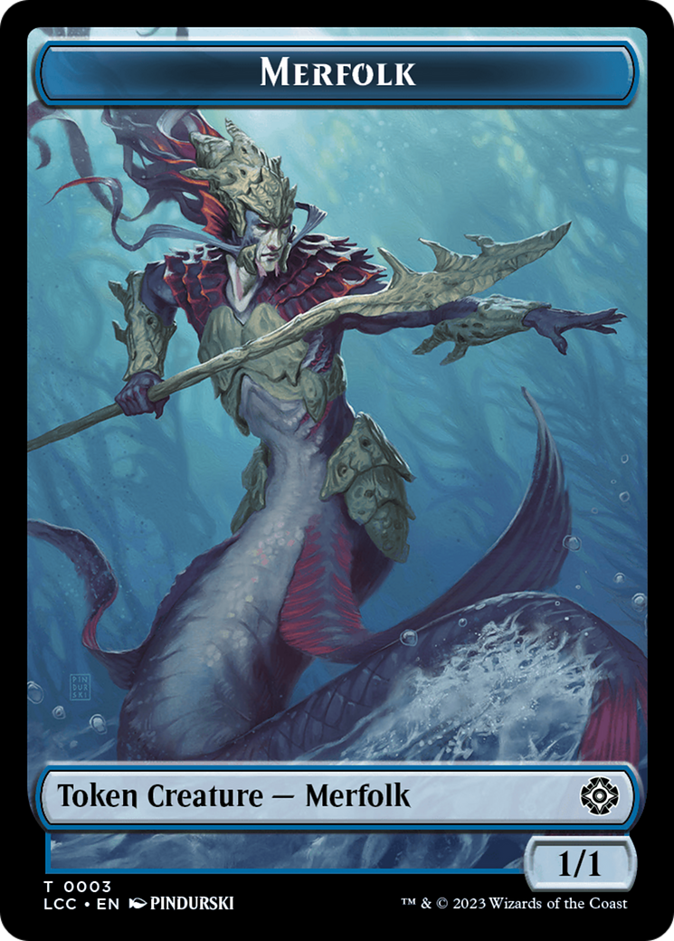 Boar // Merfolk (0003) Double-Sided Token [The Lost Caverns of Ixalan Commander Tokens] MTG Single Magic: The Gathering    | Red Claw Gaming