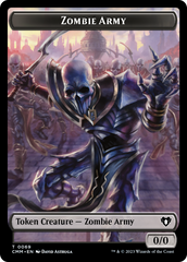 Human Warrior // Zombie Army Double-Sided Token [Commander Masters Tokens] MTG Single Magic: The Gathering    | Red Claw Gaming