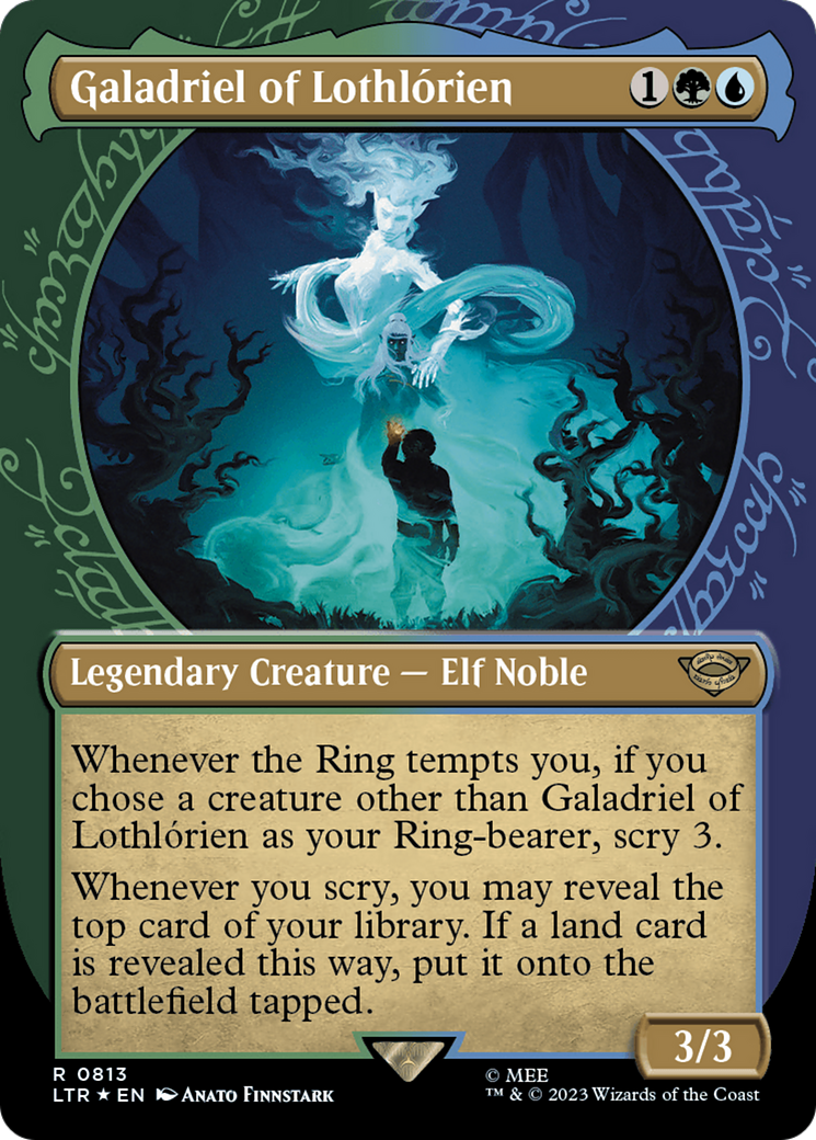 Galadriel of Lothlorien (Showcase) (Surge Foil) [The Lord of the Rings: Tales of Middle-Earth] MTG Single Magic: The Gathering    | Red Claw Gaming