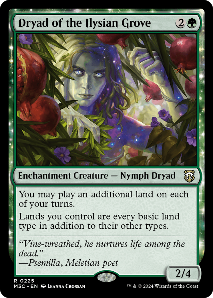 Dryad of the Ilysian Grove (Ripple Foil) [Modern Horizons 3 Commander] MTG Single Magic: The Gathering    | Red Claw Gaming