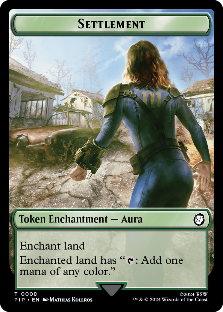 Energy Reserve // Settlement Double-Sided Token [Fallout Tokens] MTG Single Magic: The Gathering    | Red Claw Gaming