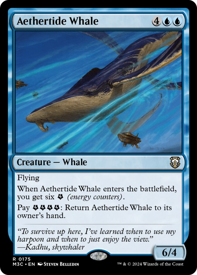 Aethertide Whale (Ripple Foil) [Modern Horizons 3 Commander] MTG Single Magic: The Gathering    | Red Claw Gaming