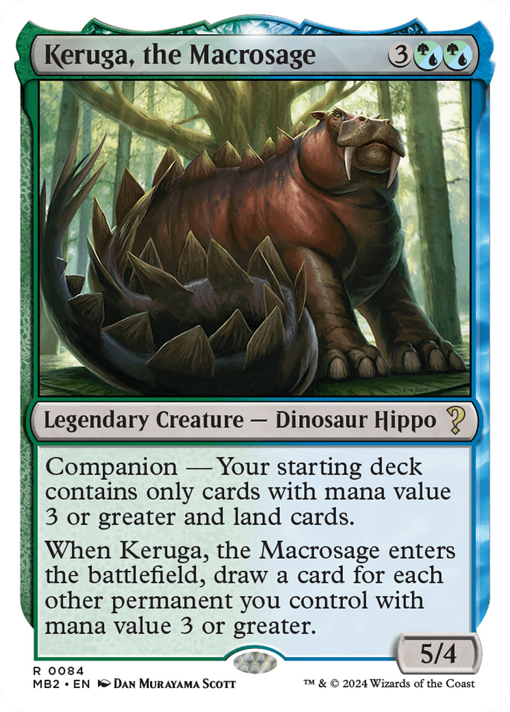 Keruga, the Macrosage (White Border) [Mystery Booster 2] MTG Single Magic: The Gathering    | Red Claw Gaming