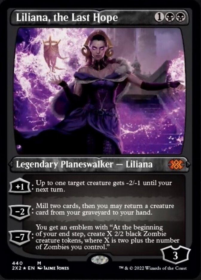 Liliana, the Last Hope (Foil Etched) [Double Masters 2022] MTG Single Magic: The Gathering    | Red Claw Gaming