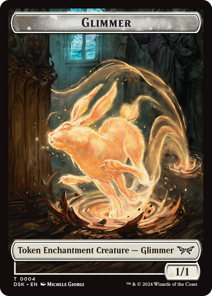 Glimmer Token [Duskmourn: House of Horror Tokens] MTG Single Magic: The Gathering    | Red Claw Gaming