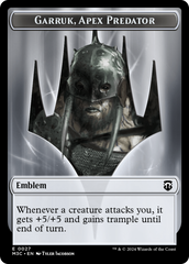 Garruk, Apex Predator Emblem // Saproling Double-Sided Token [Modern Horizons 3 Commander Tokens] MTG Single Magic: The Gathering    | Red Claw Gaming