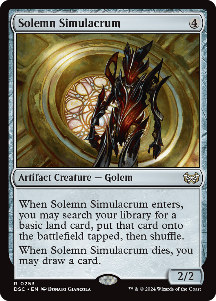 Solemn Simulacrum [Duskmourn: House of Horror Commander] MTG Single Magic: The Gathering    | Red Claw Gaming