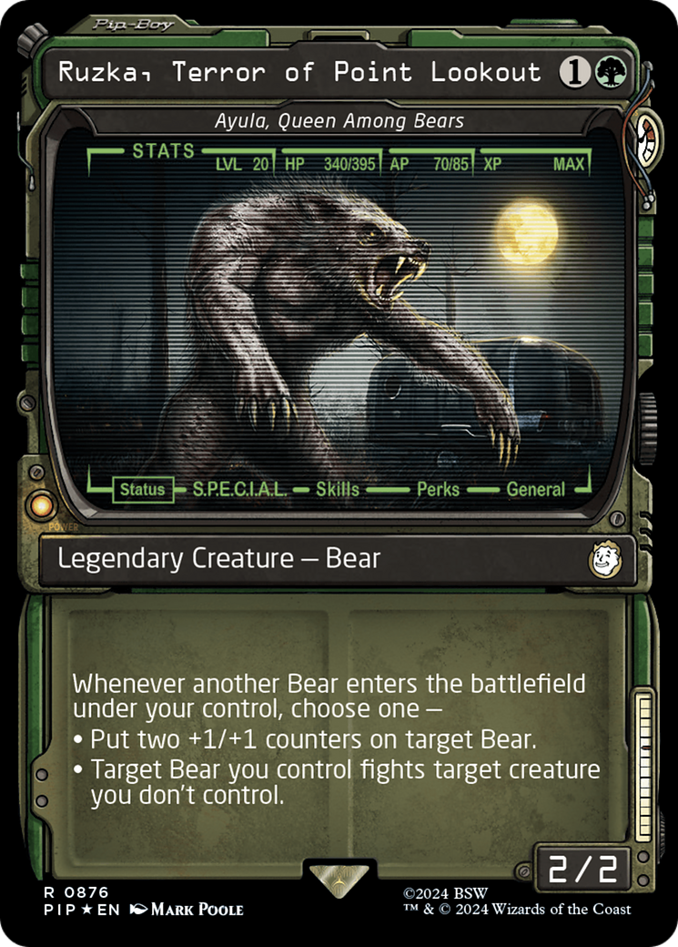 Ruzka, Terror of Point Lookout - Ayula, Queen Among Bears (Showcase) (Surge Foil) [Fallout] MTG Single Magic: The Gathering    | Red Claw Gaming