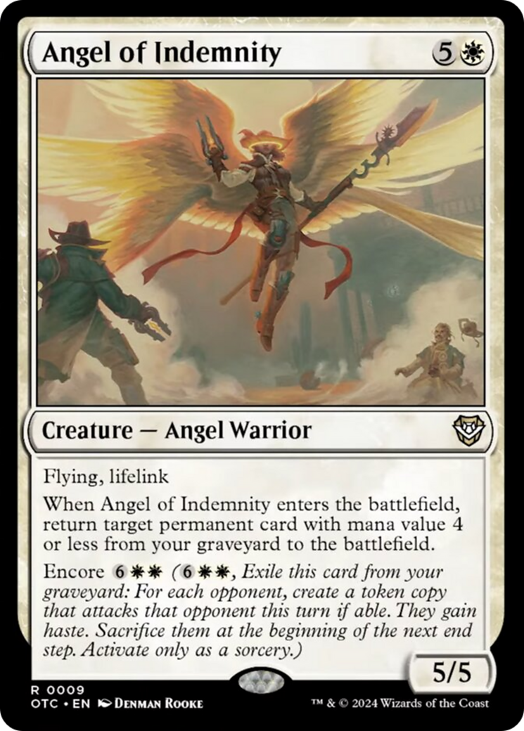 Angel of Indemnity [Outlaws of Thunder Junction Commander] MTG Single Magic: The Gathering    | Red Claw Gaming