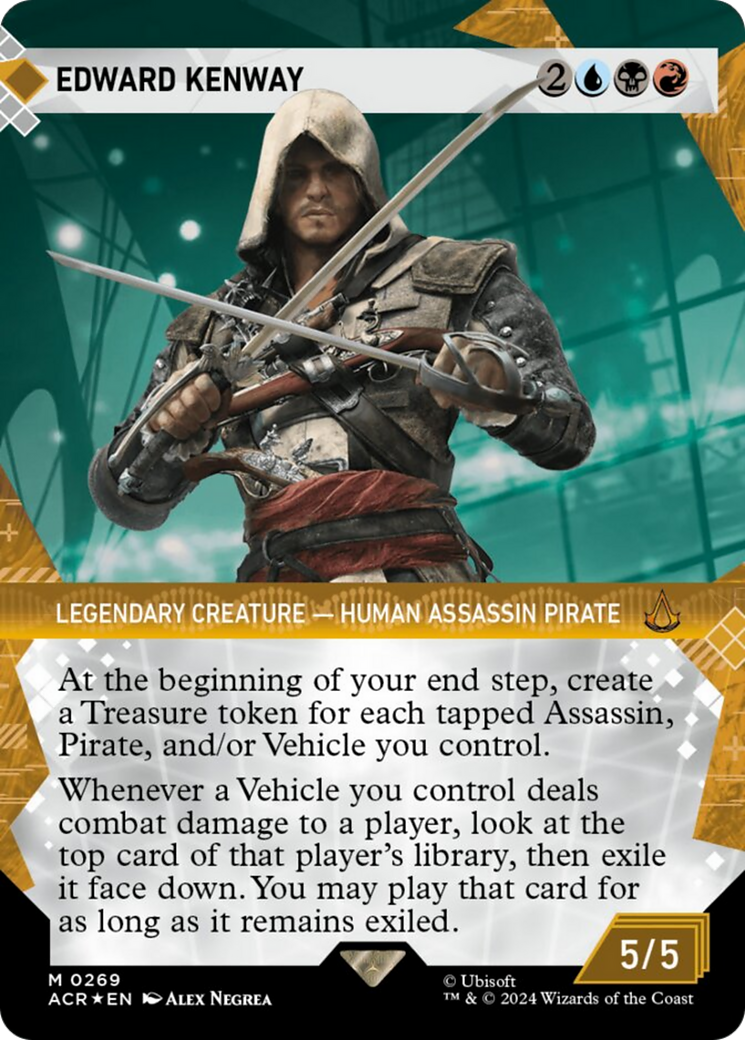 Edward Kenway (Showcase) (Textured Foil) [Assassin's Creed] MTG Single Magic: The Gathering    | Red Claw Gaming