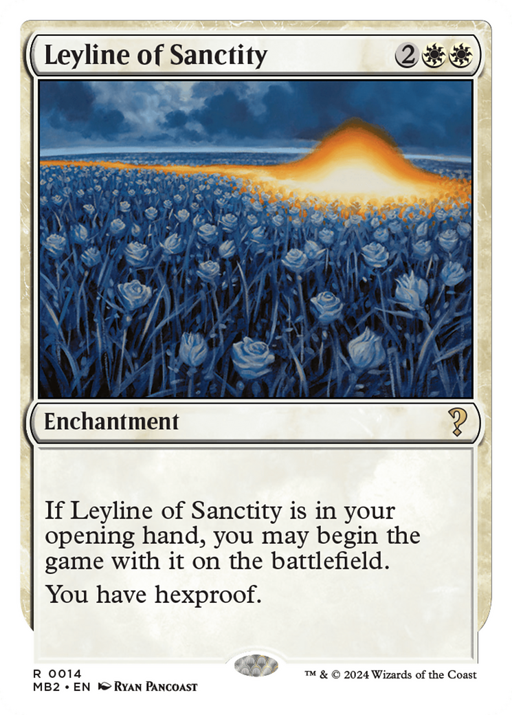 Leyline of Sanctity (White Border) [Mystery Booster 2] MTG Single Magic: The Gathering    | Red Claw Gaming