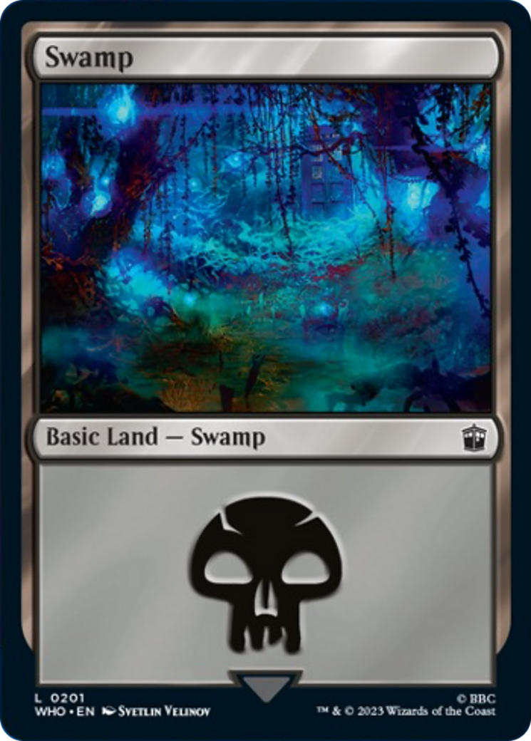 Swamp (201) [Doctor Who] MTG Single Magic: The Gathering    | Red Claw Gaming