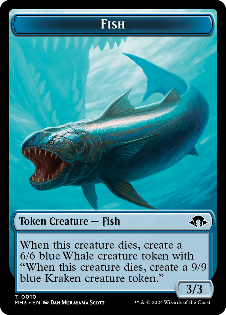 Fish Token [Modern Horizons 3 Tokens] MTG Single Magic: The Gathering    | Red Claw Gaming