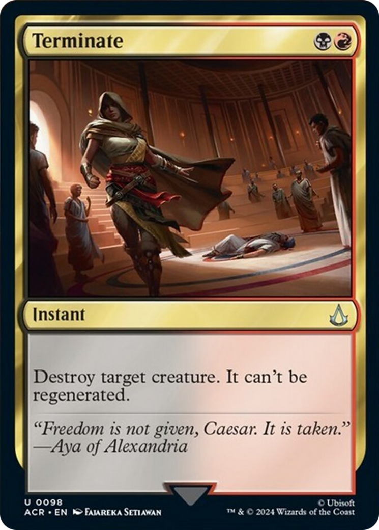 Terminate [Assassin's Creed] MTG Single Magic: The Gathering    | Red Claw Gaming