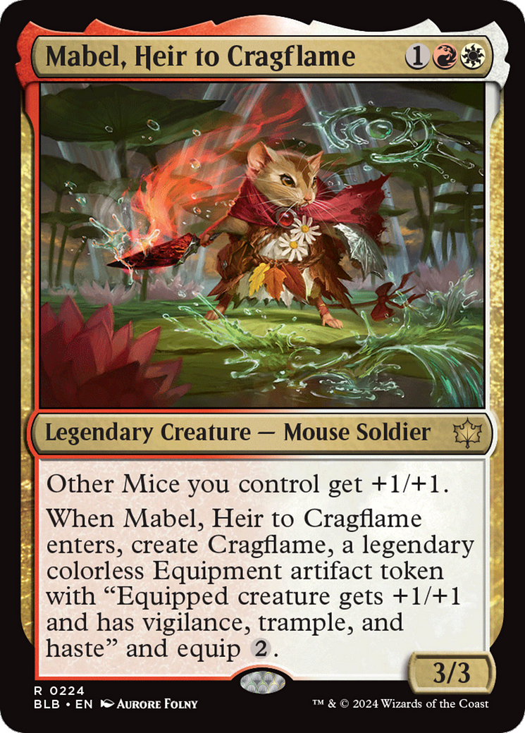 Mabel, Heir to Cragflame [Bloomburrow] MTG Single Magic: The Gathering    | Red Claw Gaming