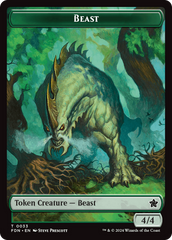 Dog // Beast (0033) Double-Sided Token [Foundations Tokens] MTG Single Magic: The Gathering | Red Claw Gaming