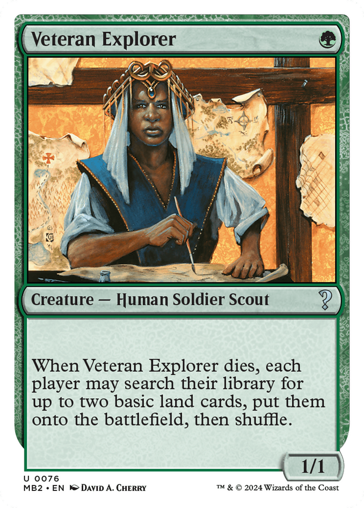 Veteran Explorer (White Border) [Mystery Booster 2] MTG Single Magic: The Gathering    | Red Claw Gaming