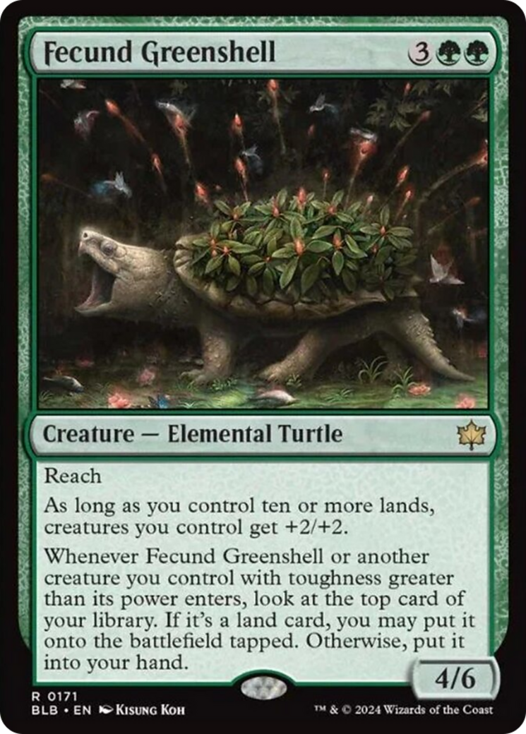 Fecund Greenshell [Bloomburrow] MTG Single Magic: The Gathering    | Red Claw Gaming