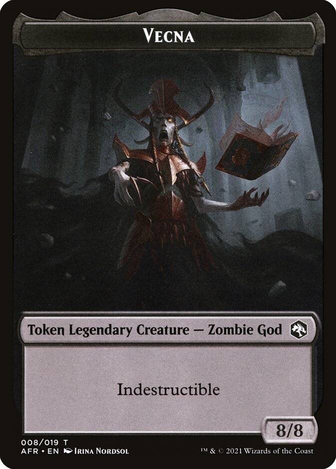 Devil // Vecna Double-Sided Token [Dungeons & Dragons: Adventures in the Forgotten Realms Tokens] MTG Single Magic: The Gathering    | Red Claw Gaming