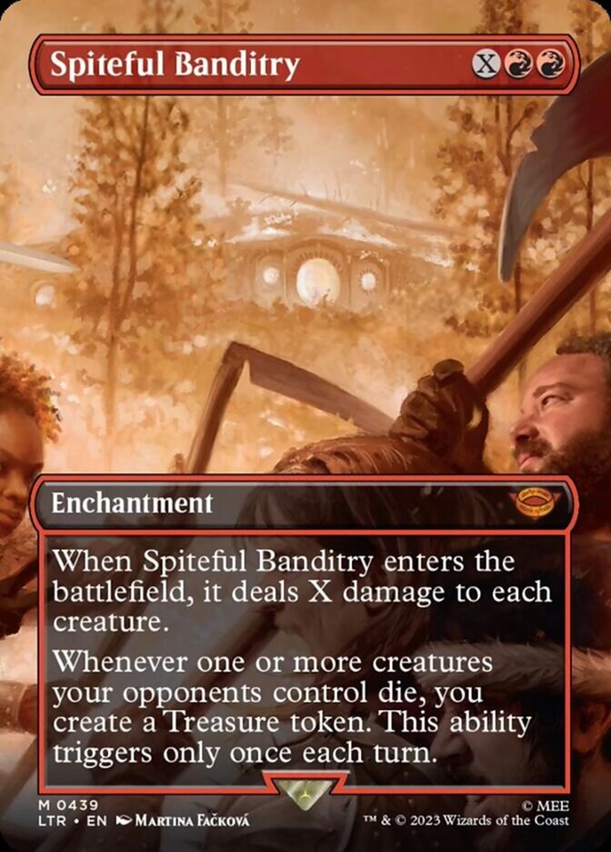 Spiteful Banditry (Borderless Alternate Art) [The Lord of the Rings: Tales of Middle-Earth] MTG Single Magic: The Gathering | Red Claw Gaming