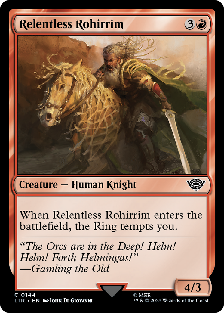 Relentless Rohirrim [The Lord of the Rings: Tales of Middle-Earth] MTG Single Magic: The Gathering | Red Claw Gaming