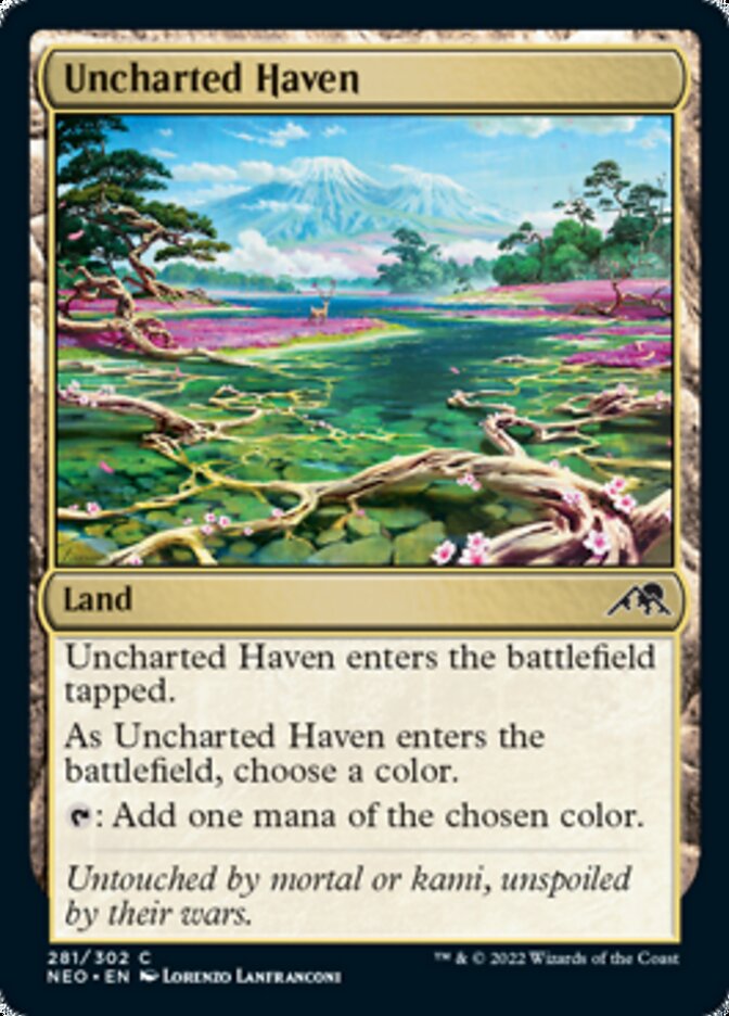 Uncharted Haven [Kamigawa: Neon Dynasty] MTG Single Magic: The Gathering    | Red Claw Gaming