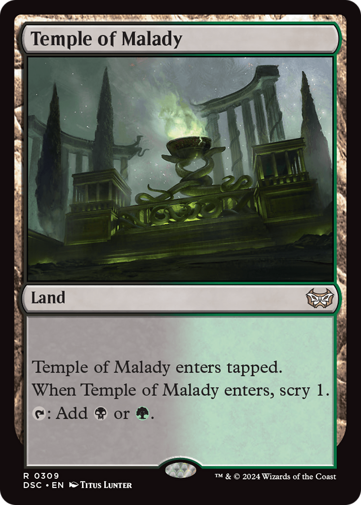 Temple of Malady [Duskmourn: House of Horror Commander] MTG Single Magic: The Gathering    | Red Claw Gaming