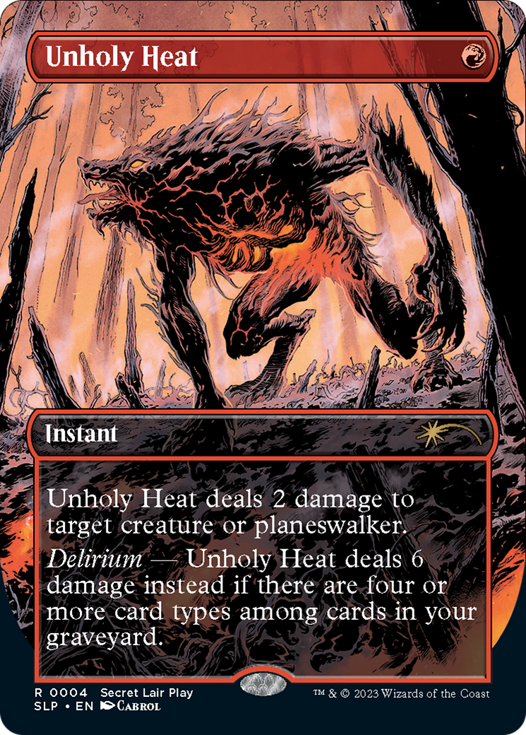 Unholy Heat (Borderless) [Secret Lair Showdown] MTG Single Magic: The Gathering    | Red Claw Gaming