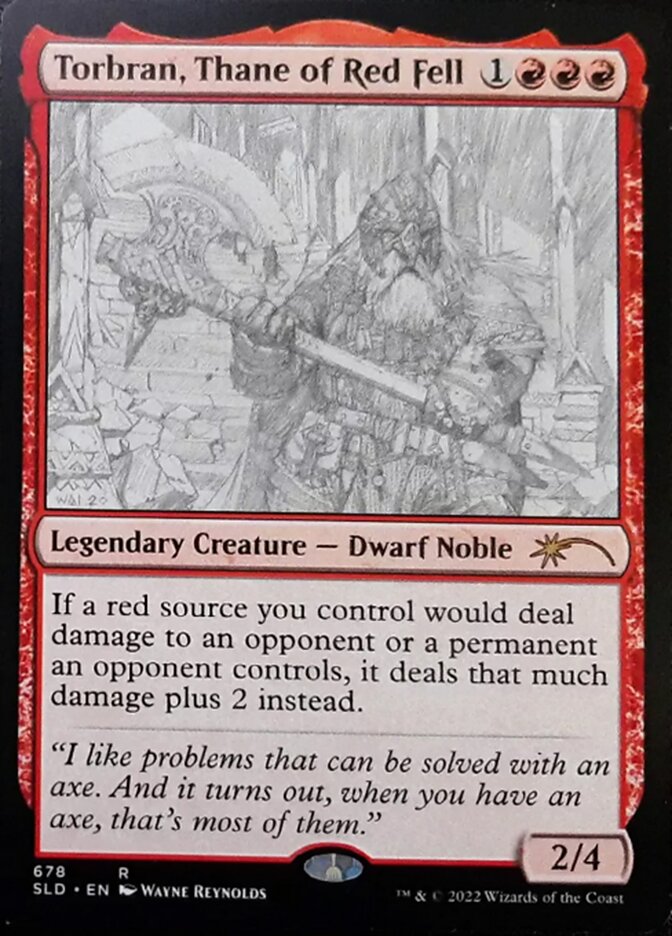 Torbran, Thane of Red Fell (Sketch) [Secret Lair Drop Promos] MTG Single Magic: The Gathering    | Red Claw Gaming