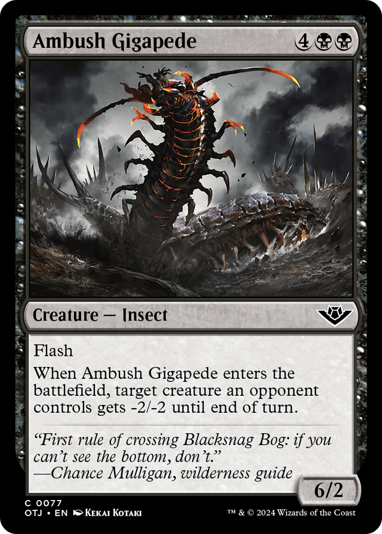 Ambush Gigapede [Outlaws of Thunder Junction] MTG Single Magic: The Gathering    | Red Claw Gaming