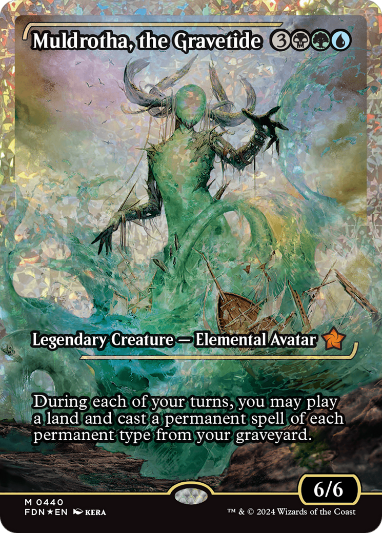 Muldrotha, the Gravetide (Showcase) (Fracture Foil) [Foundations] MTG Single Magic: The Gathering    | Red Claw Gaming