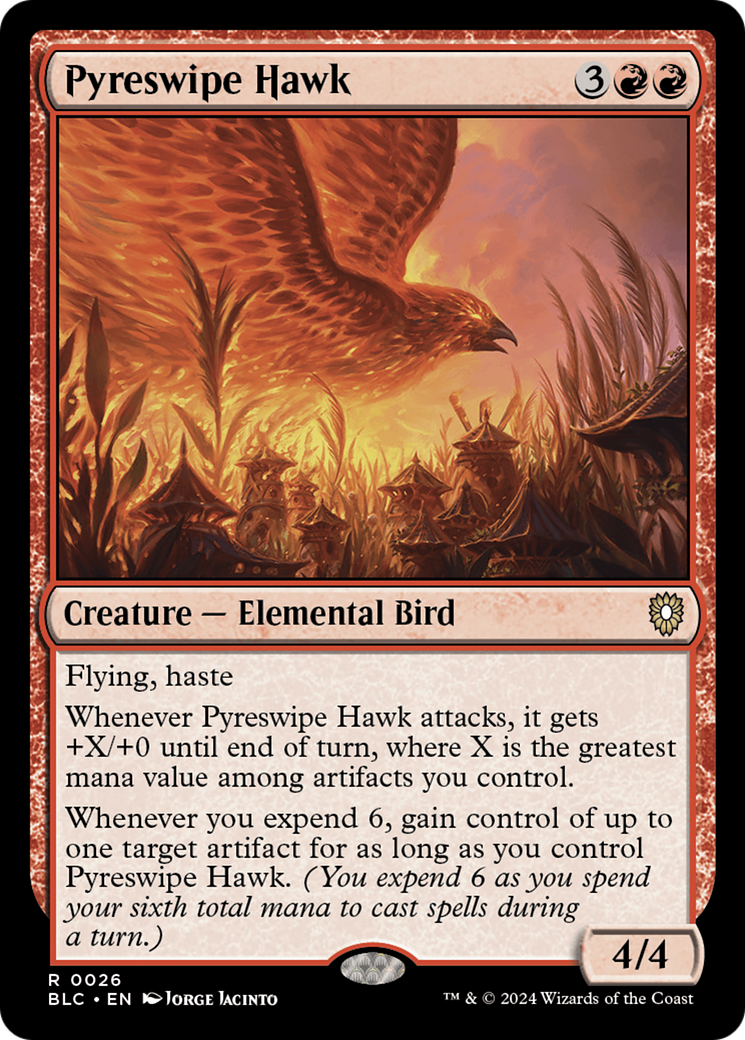 Pyreswipe Hawk [Bloomburrow Commander] MTG Single Magic: The Gathering    | Red Claw Gaming