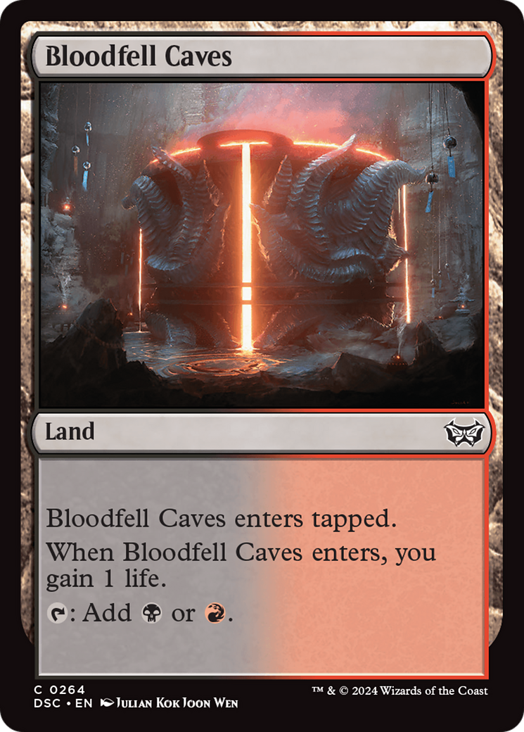 Bloodfell Caves [Duskmourn: House of Horror Commander] MTG Single Magic: The Gathering    | Red Claw Gaming