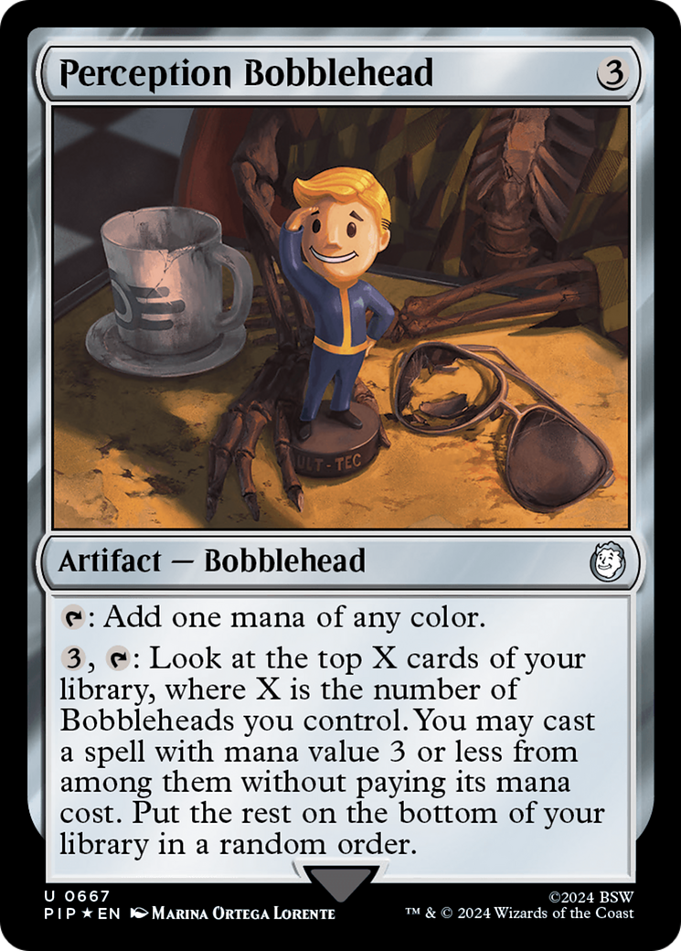 Perception Bobblehead (Surge Foil) [Fallout] MTG Single Magic: The Gathering    | Red Claw Gaming