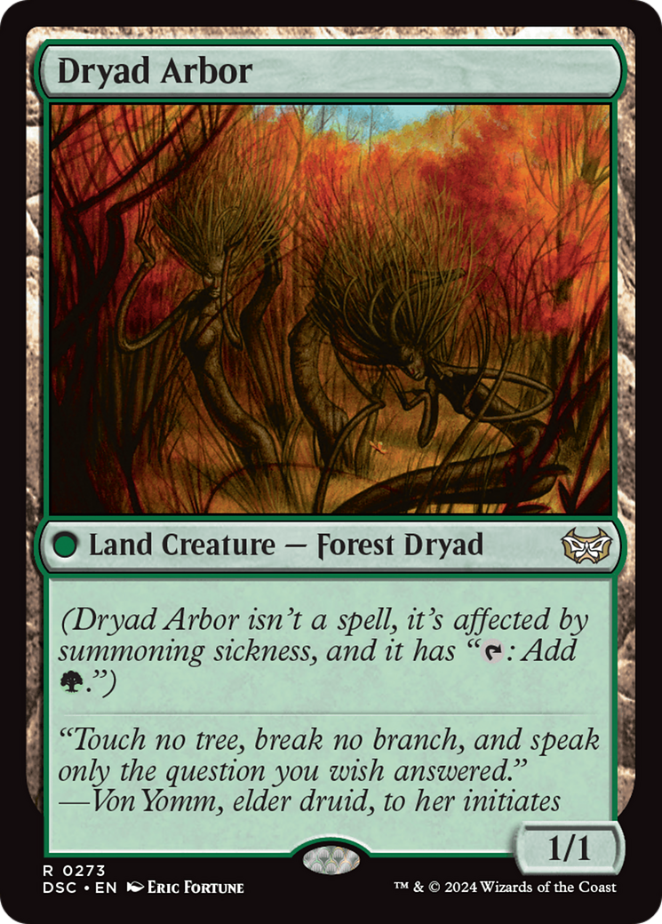 Dryad Arbor [Duskmourn: House of Horror Commander] MTG Single Magic: The Gathering    | Red Claw Gaming