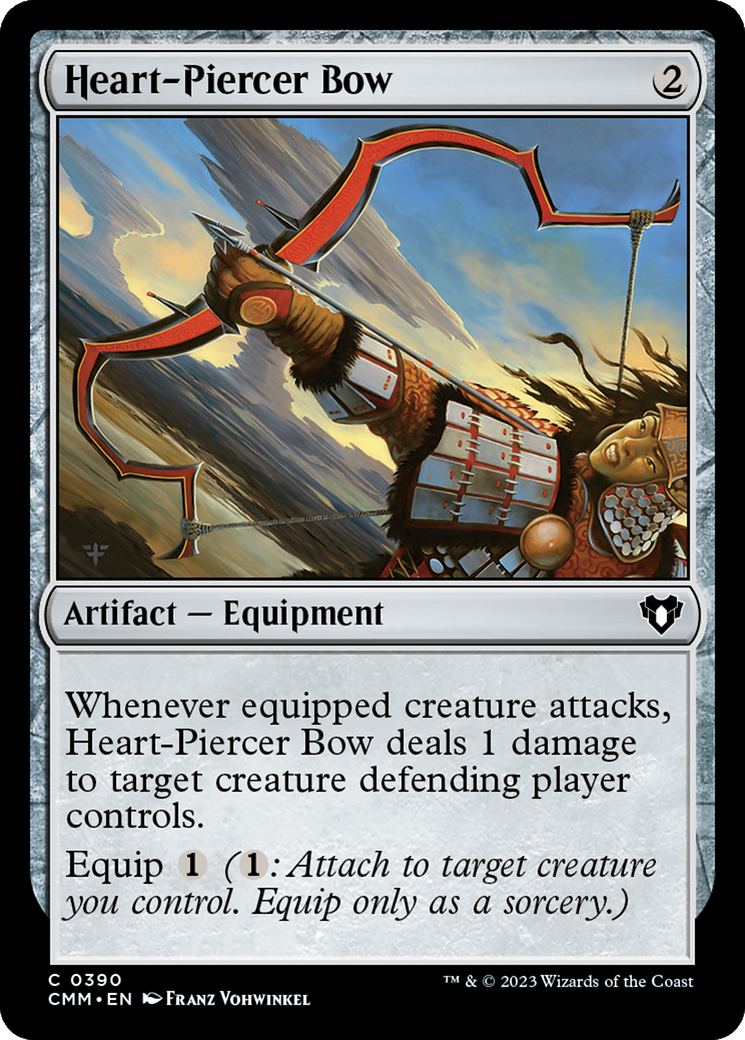 Heart-Piercer Bow [Commander Masters] MTG Single Magic: The Gathering    | Red Claw Gaming
