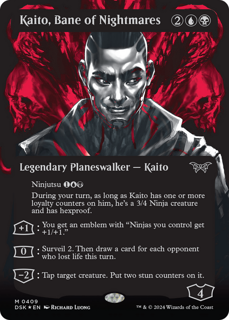 Kaito, Bane of Nightmares (Showcase) (Textured) [Duskmourn: House of Horror] MTG Single Magic: The Gathering    | Red Claw Gaming