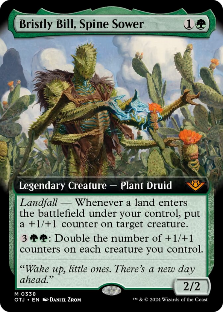 Bristly Bill, Spine Sower (Extended Art) [Outlaws of Thunder Junction] MTG Single Magic: The Gathering    | Red Claw Gaming