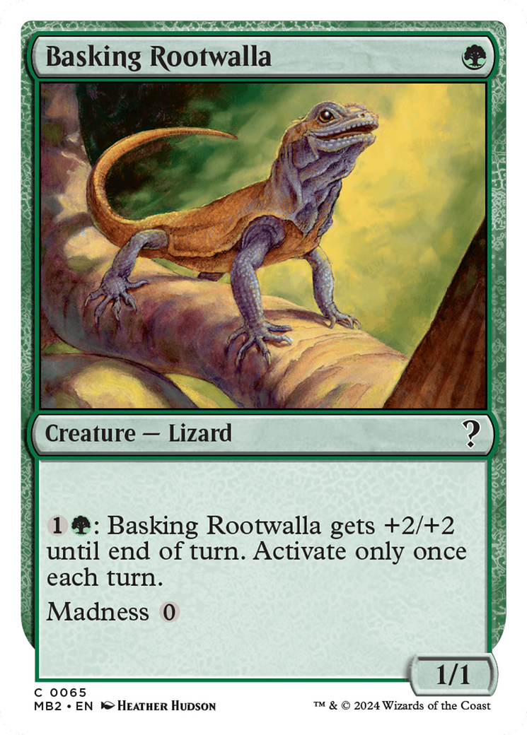 Basking Rootwalla (White Border) [Mystery Booster 2] MTG Single Magic: The Gathering    | Red Claw Gaming