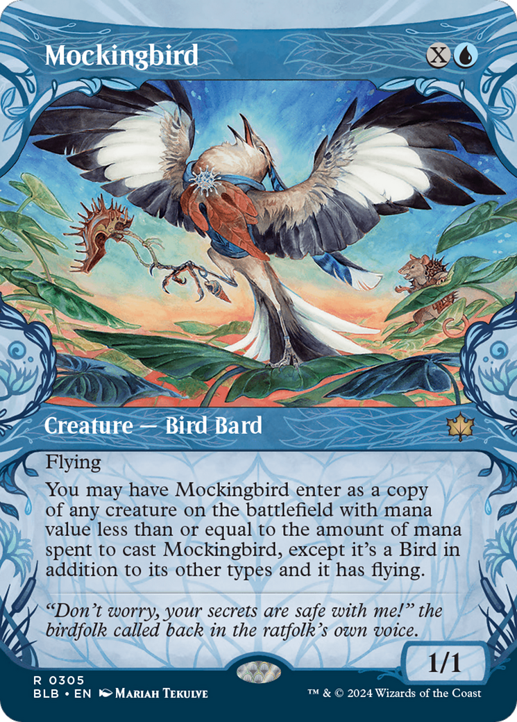 Mockingbird (Showcase) [Bloomburrow] MTG Single Magic: The Gathering    | Red Claw Gaming