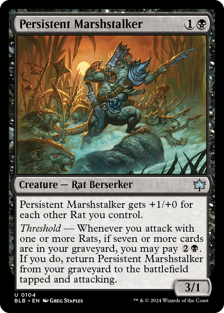 Persistent Marshstalker [Bloomburrow] MTG Single Magic: The Gathering    | Red Claw Gaming