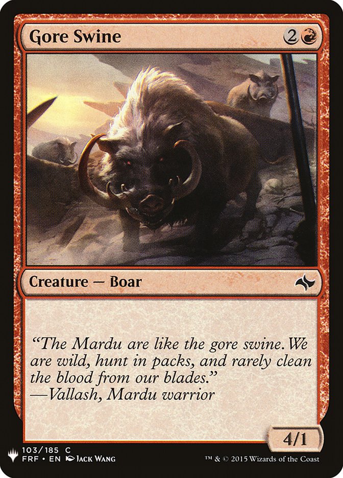 Gore Swine [Mystery Booster] MTG Single Magic: The Gathering    | Red Claw Gaming