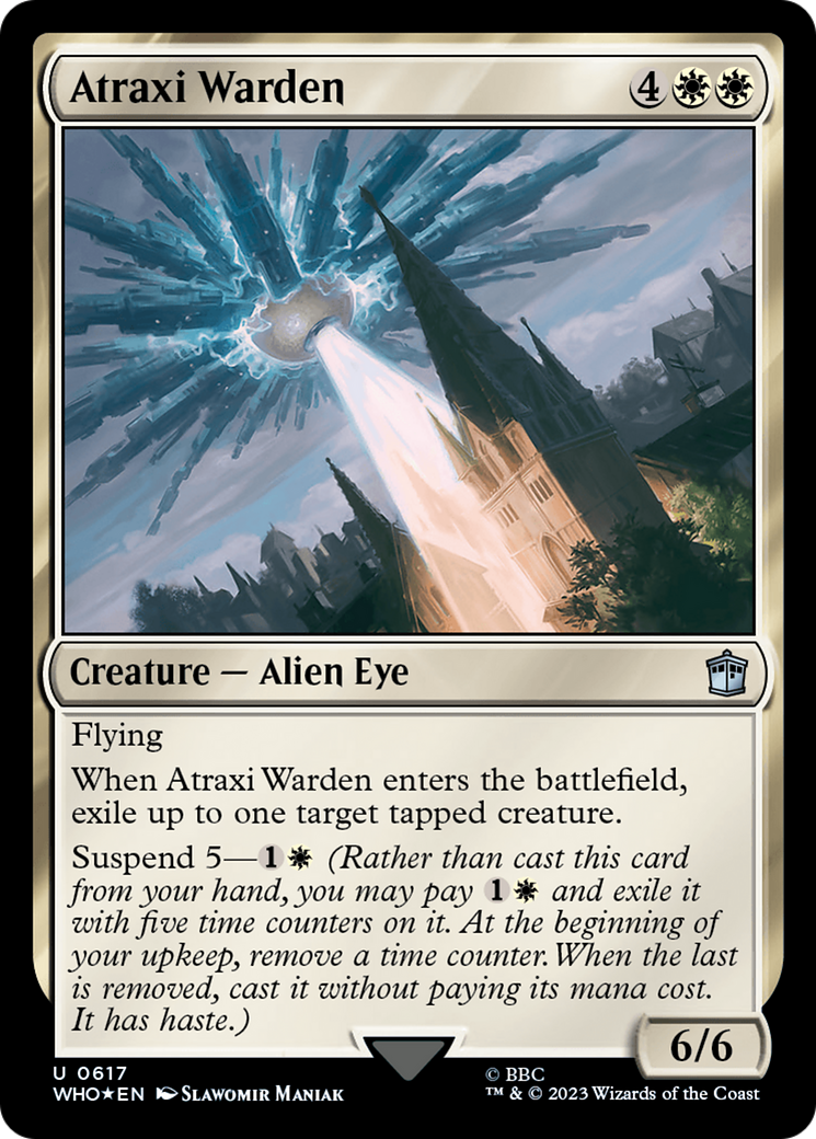 Atraxi Warden (Surge Foil) [Doctor Who] MTG Single Magic: The Gathering    | Red Claw Gaming