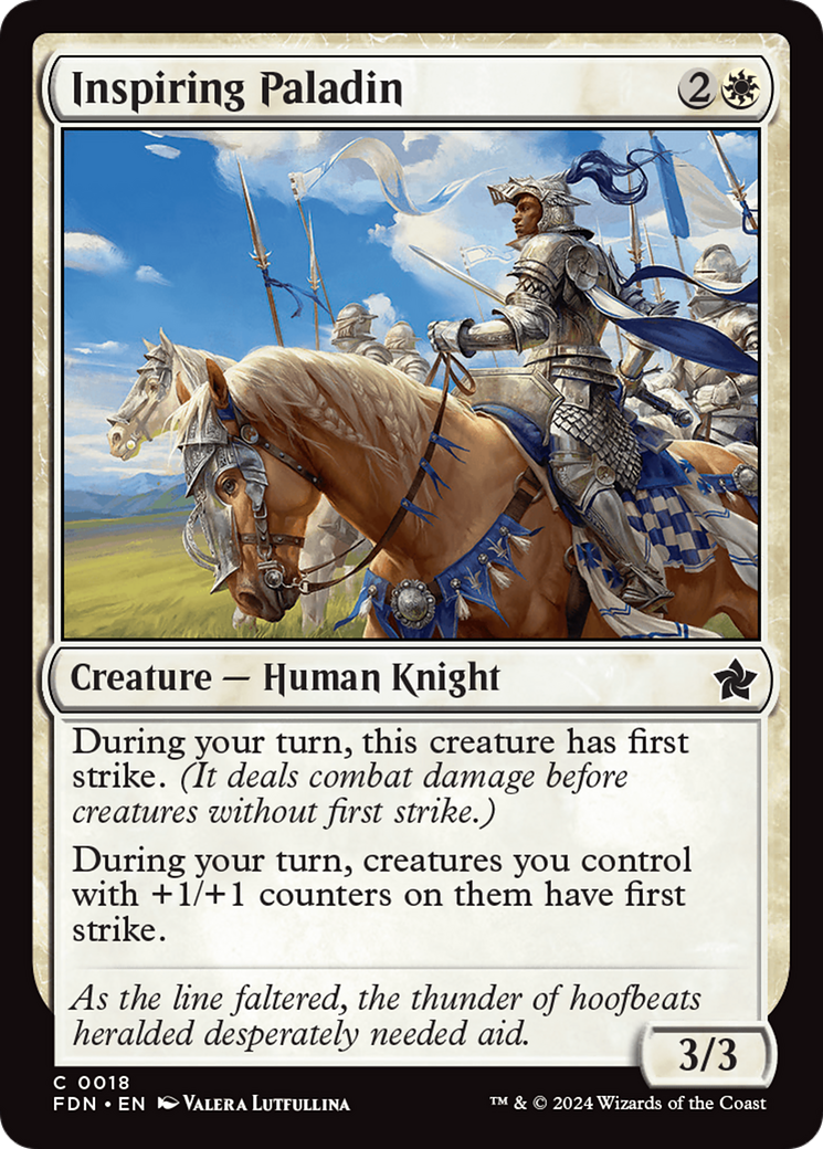 Inspiring Paladin [Foundations] MTG Single Magic: The Gathering | Red Claw Gaming